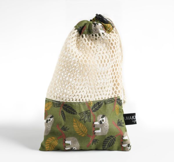 sac de lavage lingette demaquillante vert